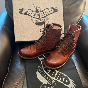 Freebird Laceup Boots: STYLE: Manchester | COLOR: Cognac | SIZE: 11M